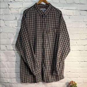 COLUMBIA Men's Plaid Button-Down Long-Sleeve Shirt
